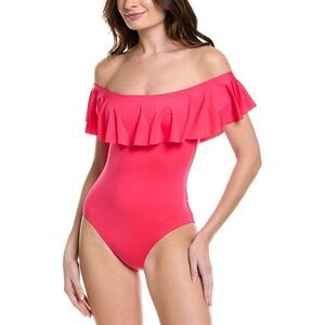 Trina Turk Monaco Off the Shoulder Ruffle One Piece Swimsuit